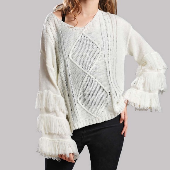 becca knit denim sweatshirt